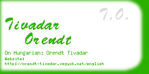 tivadar orendt business card